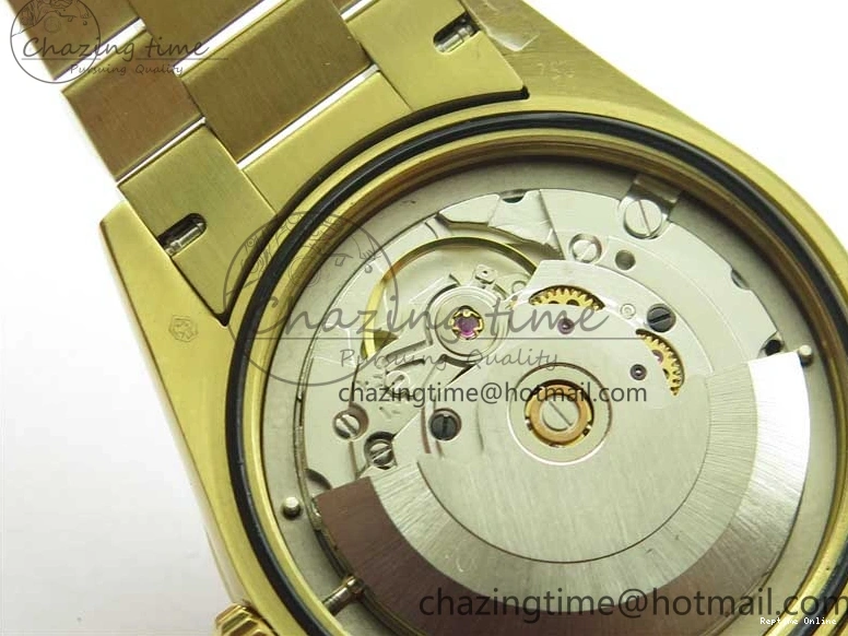 0503 Day-Date 36mm 128235 YG Crystal BP Best Edition Gray MOP Crystal Marker Dial on YG President Bracelet A MultiPurpose 2675